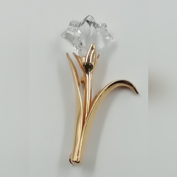 Swarovski crystal flower brooch Tulip ? , vintage retired - Picture 3 of 5